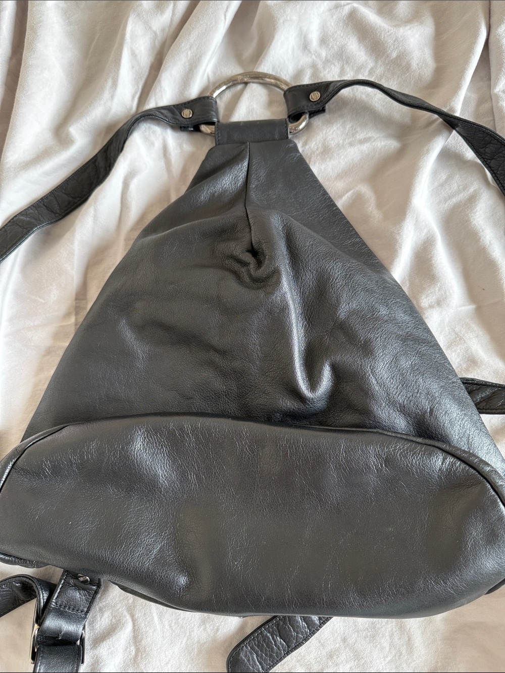 Vintage 90s Ssamzie Leather Backpack - Picture 6 of 8